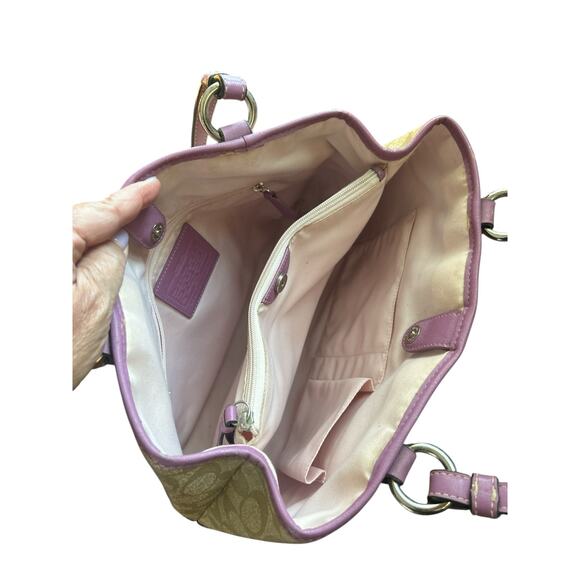 Coach Tan and Pink Crossbody Bag - Picture 10 of 13